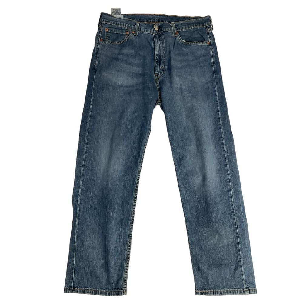 Levi's Men's 505 Straight Leg Jeans Size‎ 38x30 Blue Medium Wash Denim Stretch